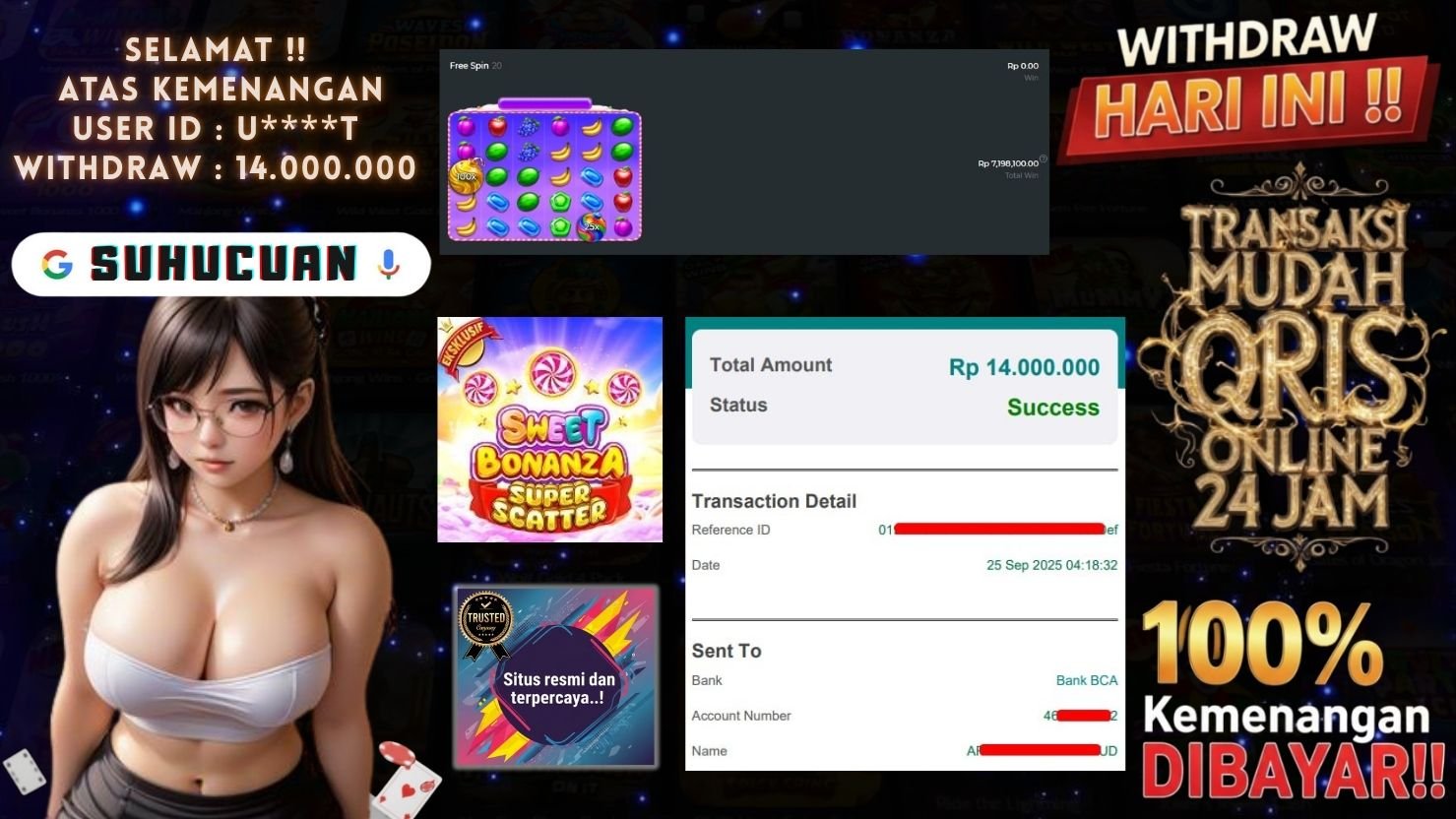 SUHUCUAN JACKPOT SLOT SWEET BONANZA SUPER SCATTER